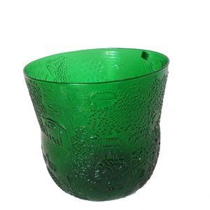 Oiva Toikka Fauna Green Glass Bowl 1970-1976 Nuutajärvi Finland